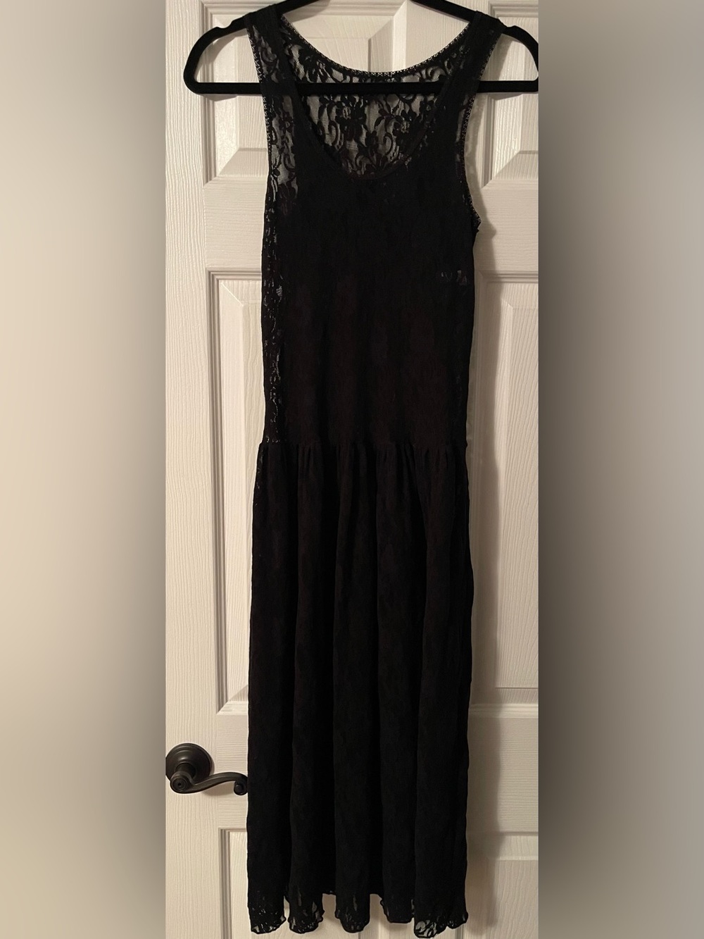 Hanky Panky Black Midi/Maxi Lace Dress Sz. Small